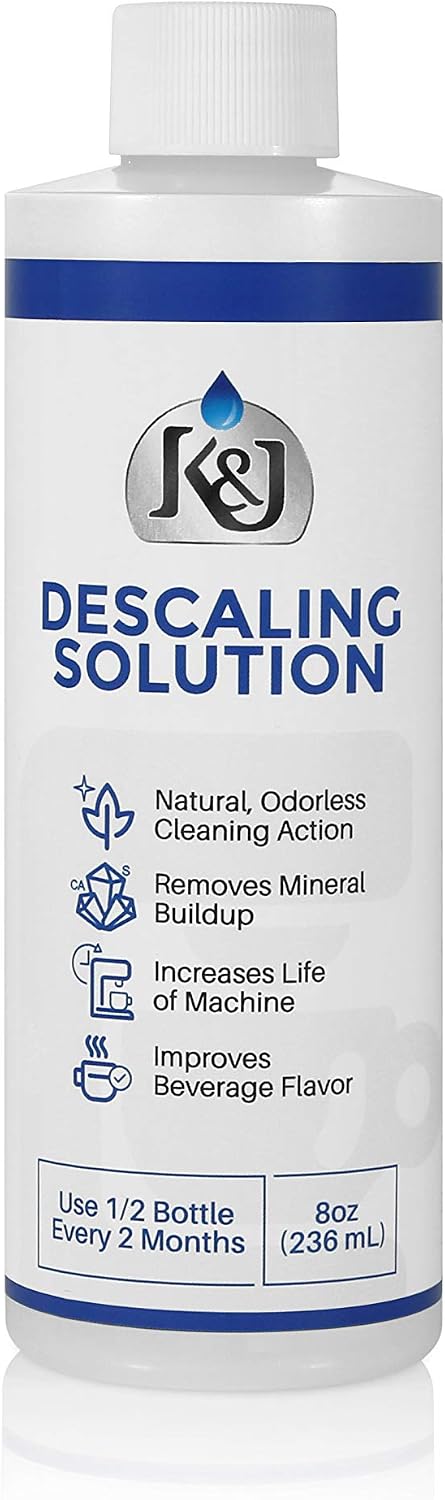 K&J Universal Descaling Solution - Made in USA for All Coffee Brewers
