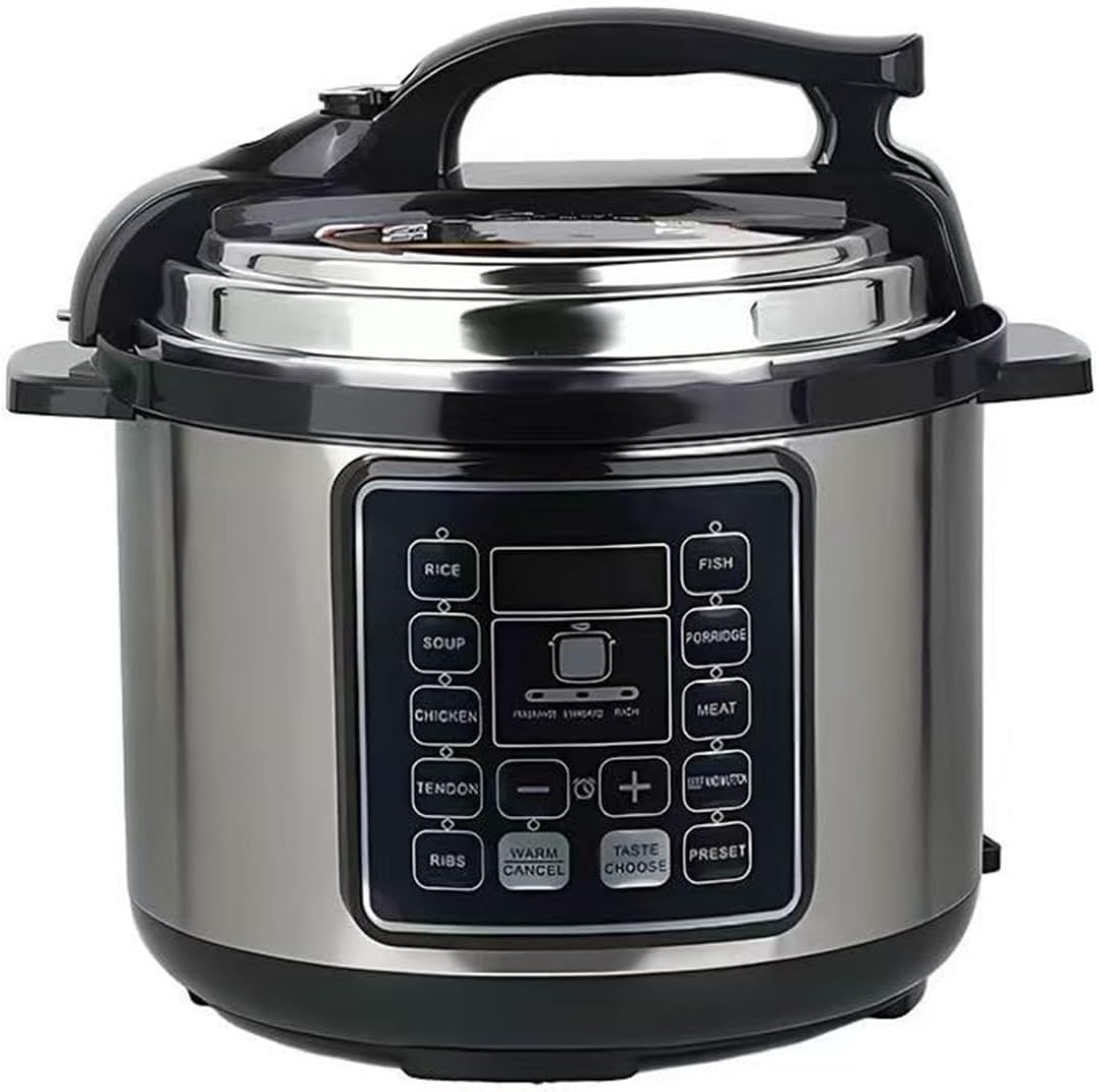 10-in-1 Electric Digital Pressure Cooker,Slow Cooker, Steamer,Pressure Cooker & More Large Family 6L Stainless Steels Inner Pot Non-Stick (A)