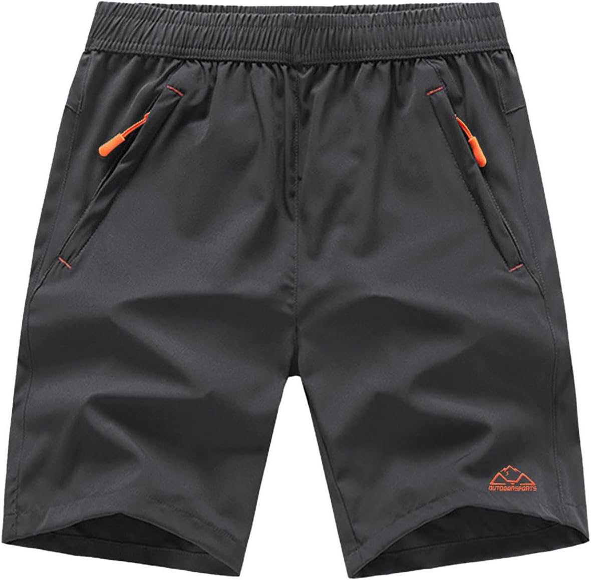 TBMPOY Men's 7" Running Hiking Shorts Quick Dry Athletic Gym Outdoor Sports Workout Short 3 Zipper Pockets