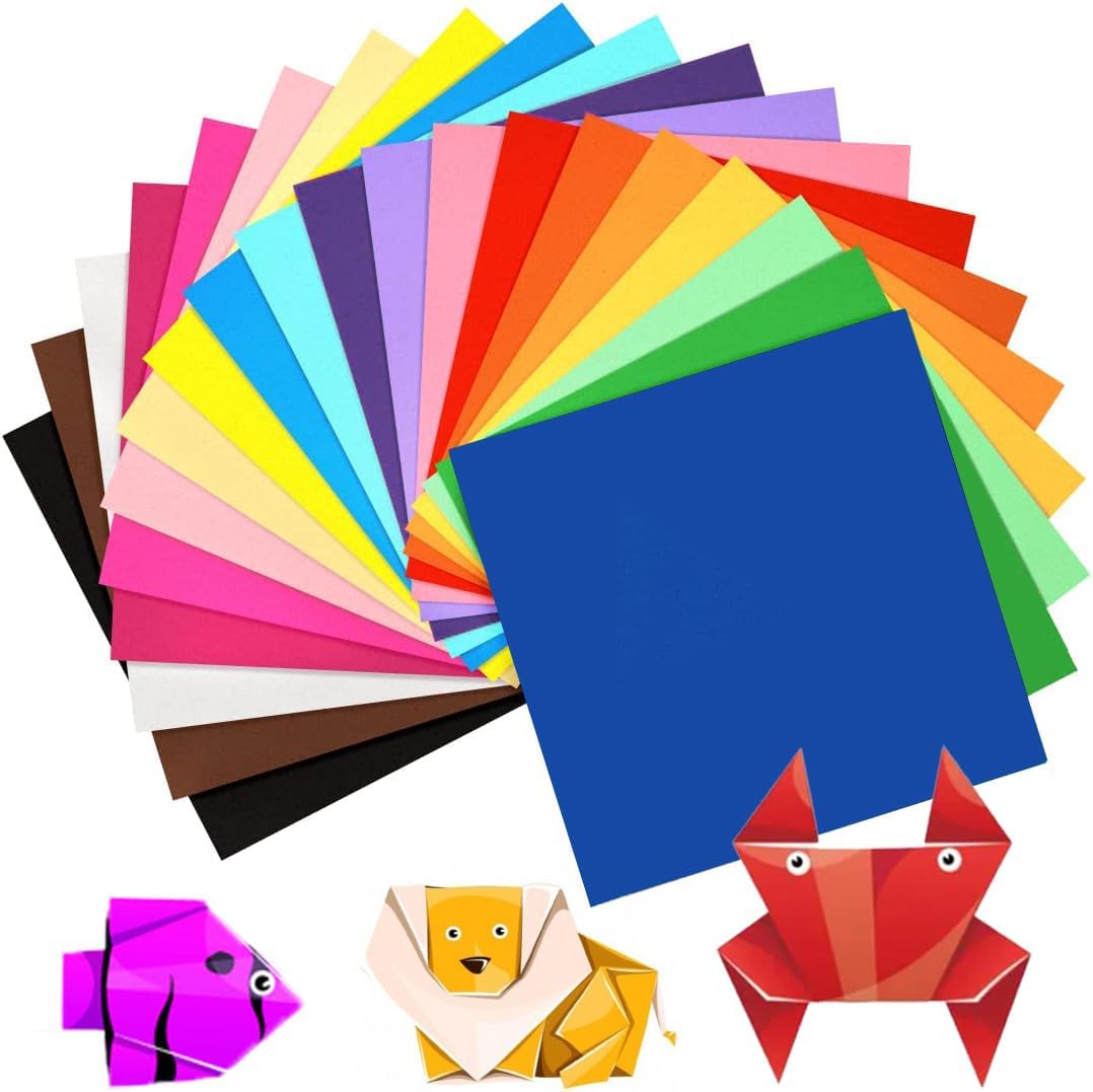 Origami Paper, 120 Sheets 15x15 cm/6 Inch Origami Double Sided, 20 Colors Small Origami Paper Squares for Kids DIY School Arts Crafts Projects Children Adults(70gsm)