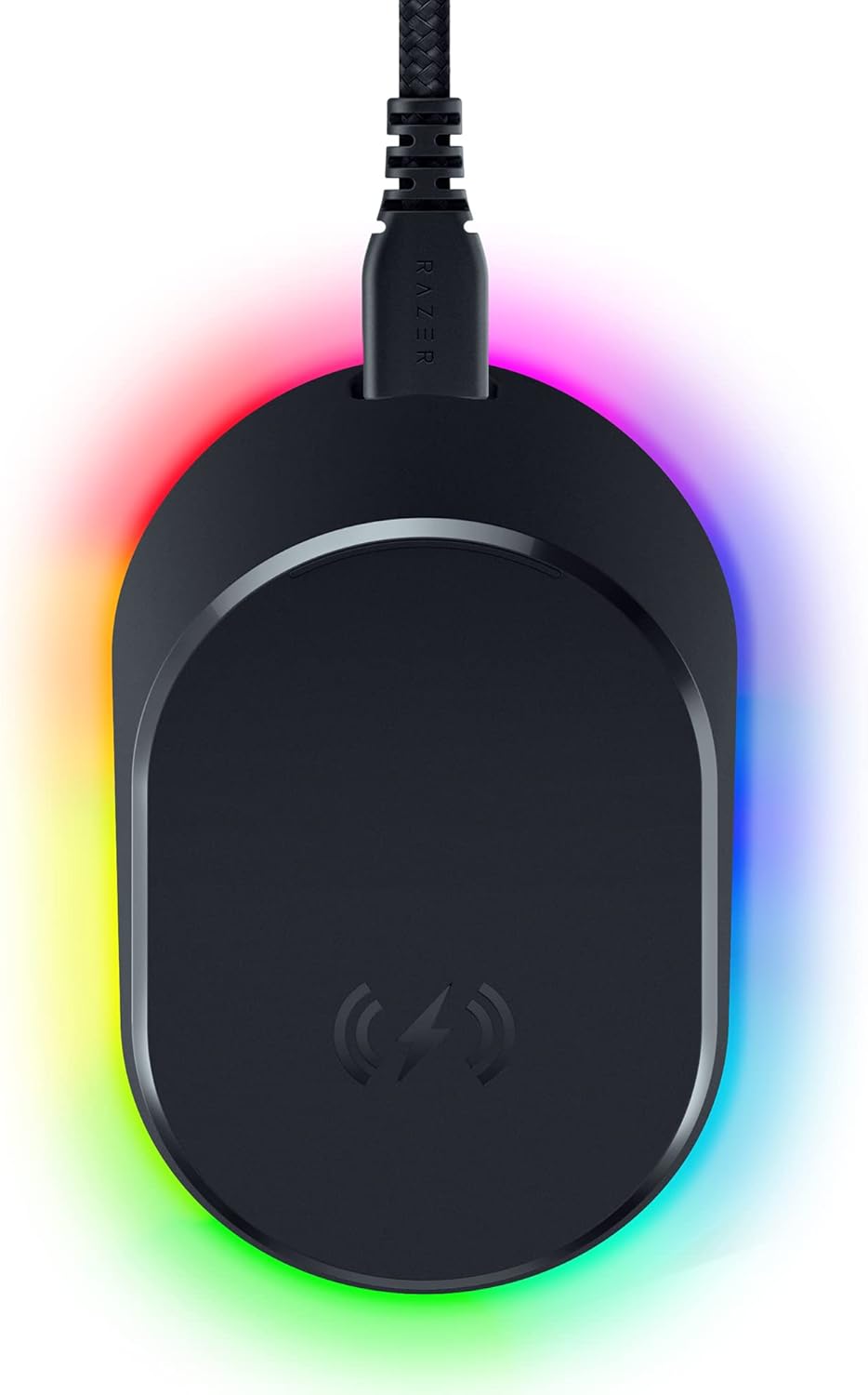 Razer Mouse Dock Pro & Charging Puck - Magnetic Wireless Charging Dock & Charging Module for Compatible Mice (Magnetic Dock with Charge Status RGB Lighting, Anti-slip Gecko Feet, Charging Puck) Black