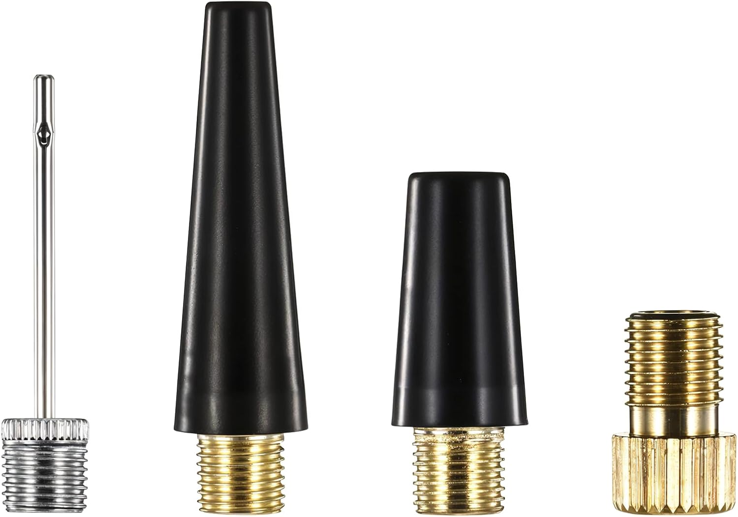 Ball Pump Needle Set Needle Nozzle Adapter Tire Pump Adapter Brass Bike Pump Adapters Balloon Inflatable Toys Nozzle for Inflatables, Sport Balls, Bicycles,Bike and Inflator Adapter Kit 4pcs