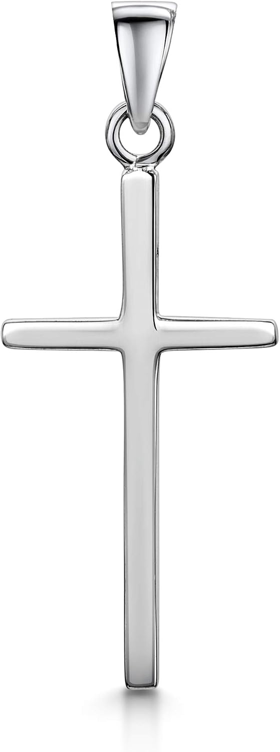 Amberta Unisex 925 Sterling Silver Cross Pendant
