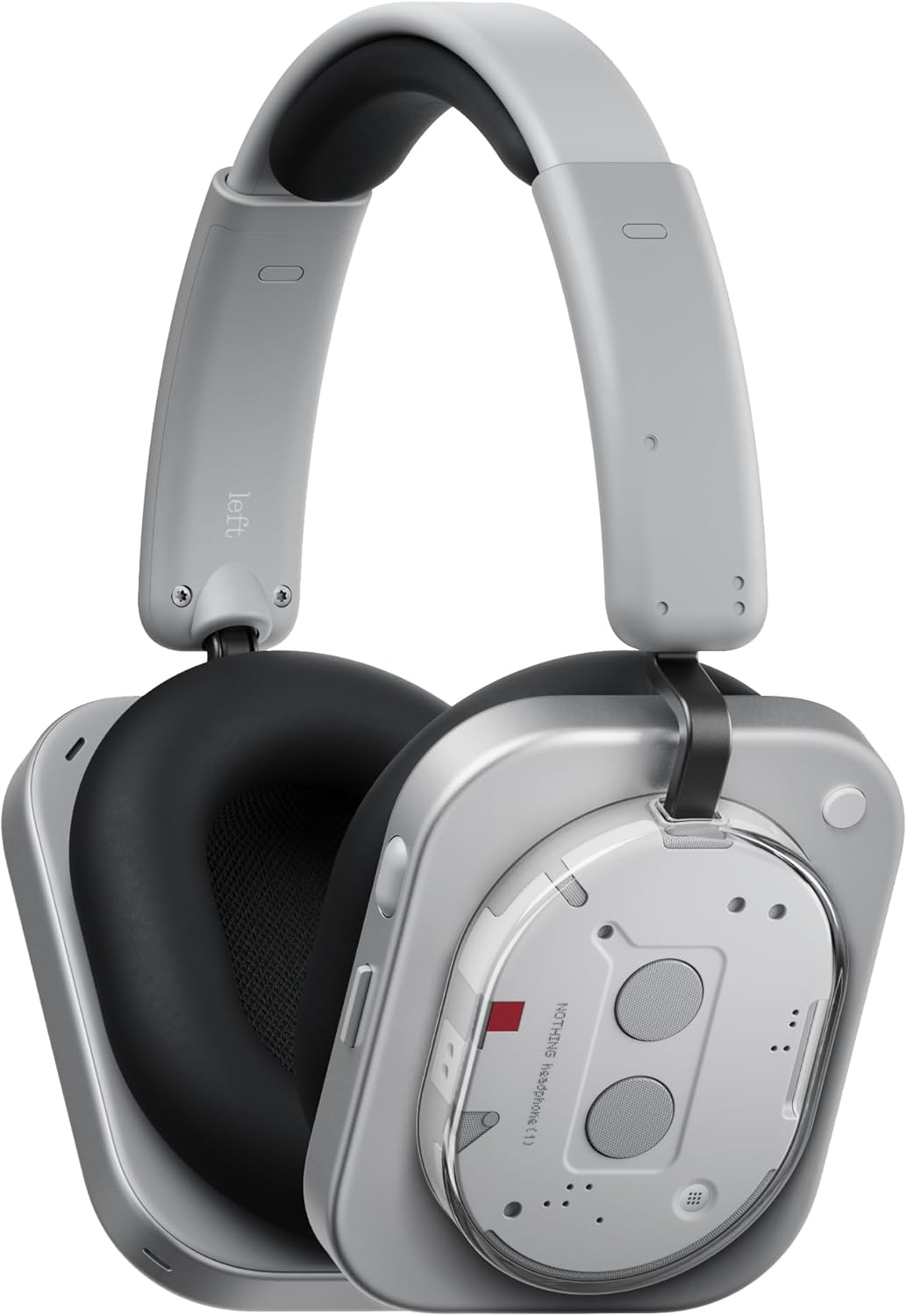 Nothing Headphone (1) Hybrid Active Noise Cancelling Headphones, Wireless Over Ear Headphones with 6 MICS, Personalized Spatial Audio, Tuning by KEF, Up to 80 Hours Playtime, Bluetooth Headset White