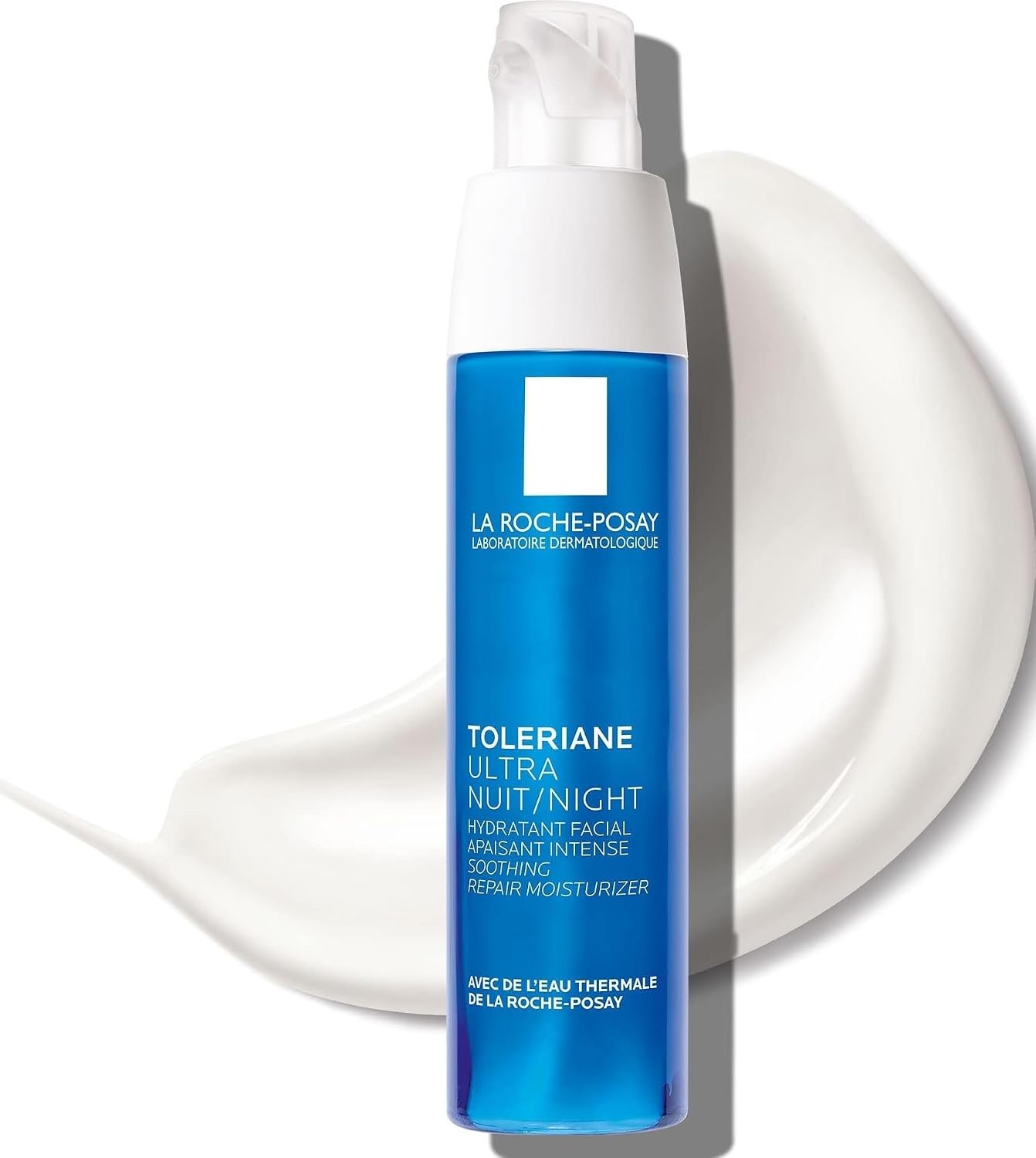 La Roche-Posay Toleriane Dermallergo Night Cream with Vitamin E 1.35oz | Intense soothing night moisturizer for sensitive skin, allergy tested. Formerly Toleriane Ultra Night.