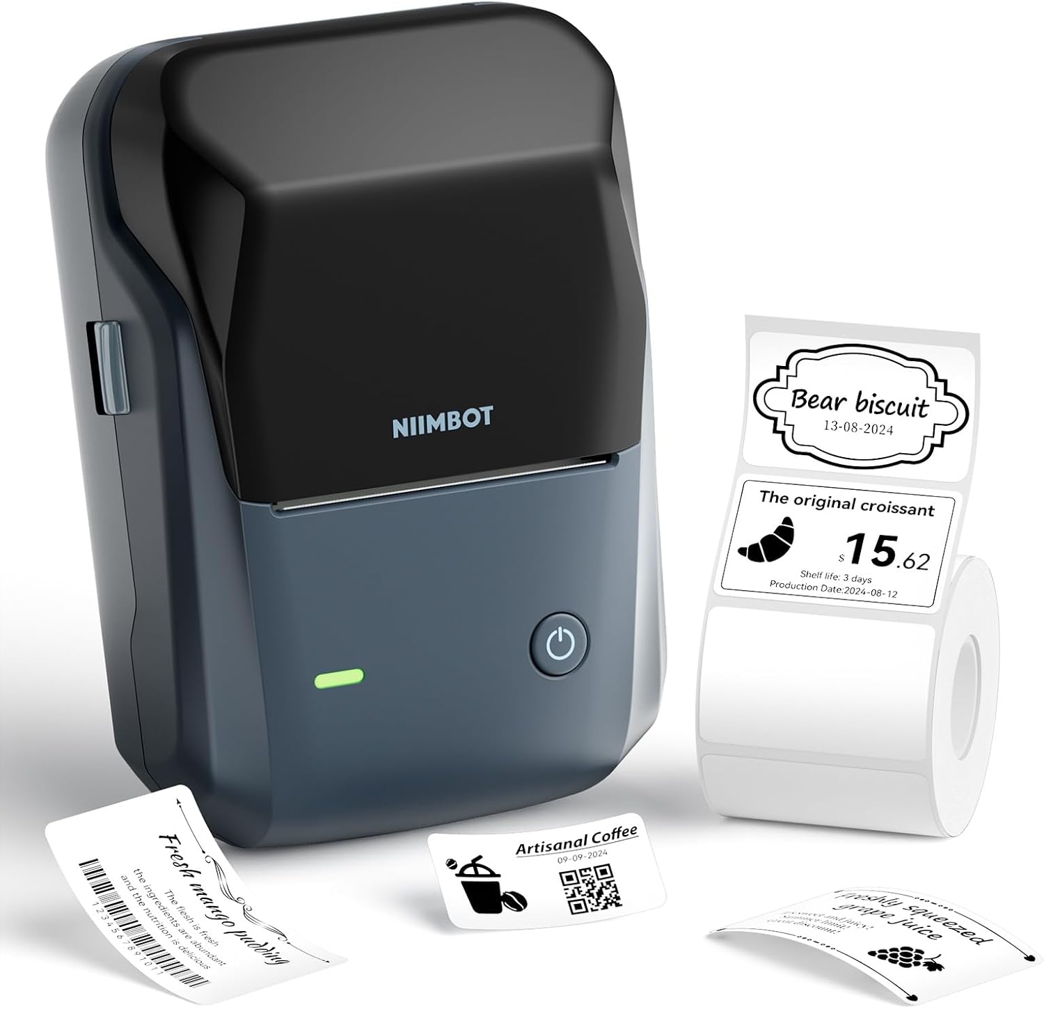NIIMBOT B1 Label Maker,2 Inch Bluetooth Thermal Label Printer,Blue