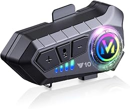 Motorcycle Helmet Bluetooth Headset, Outdoor Wireless Bluetooth 5.3 Headphone Speakers Noise Cancellation Intercom Communication Systems with IPX6 Waterproof/Strong Bass for Dirt Bike