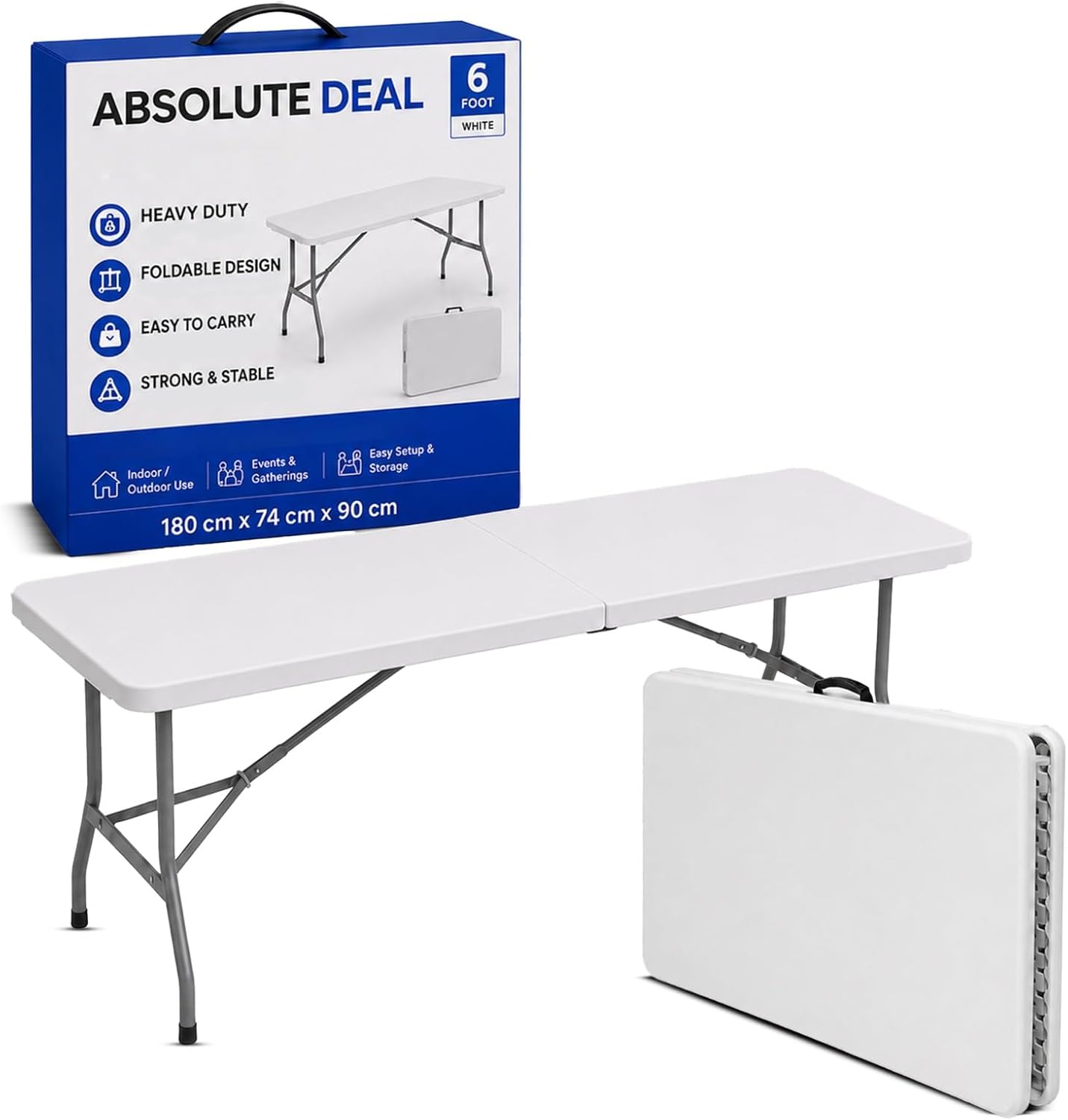 Absolute Deal Folding Table Heavy Duty Trestle Party Buffet Craft Indoor