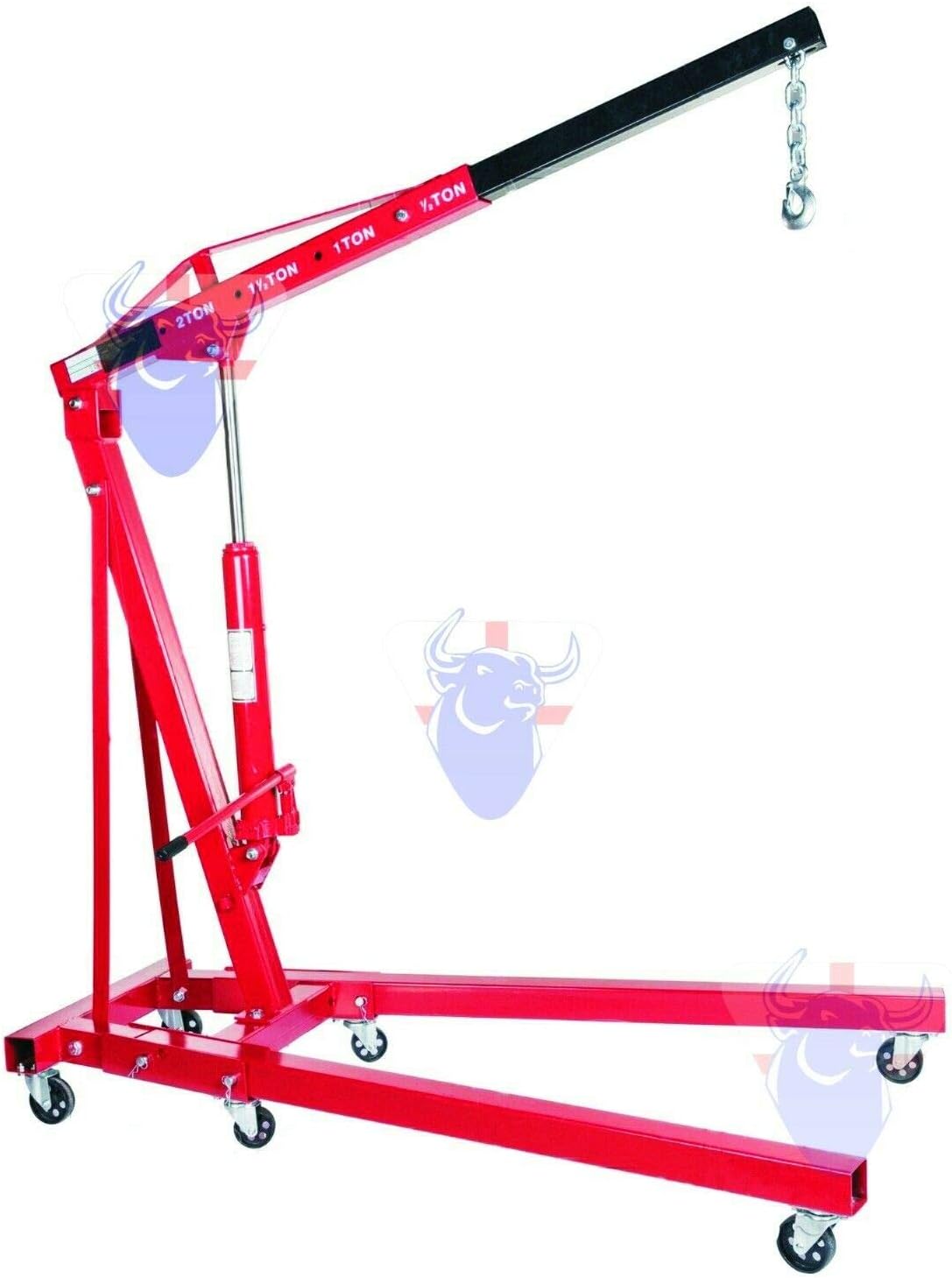 2 Ton Hydraulic Folding Workshop Engine Crane Hoist Lift Stand Wheels