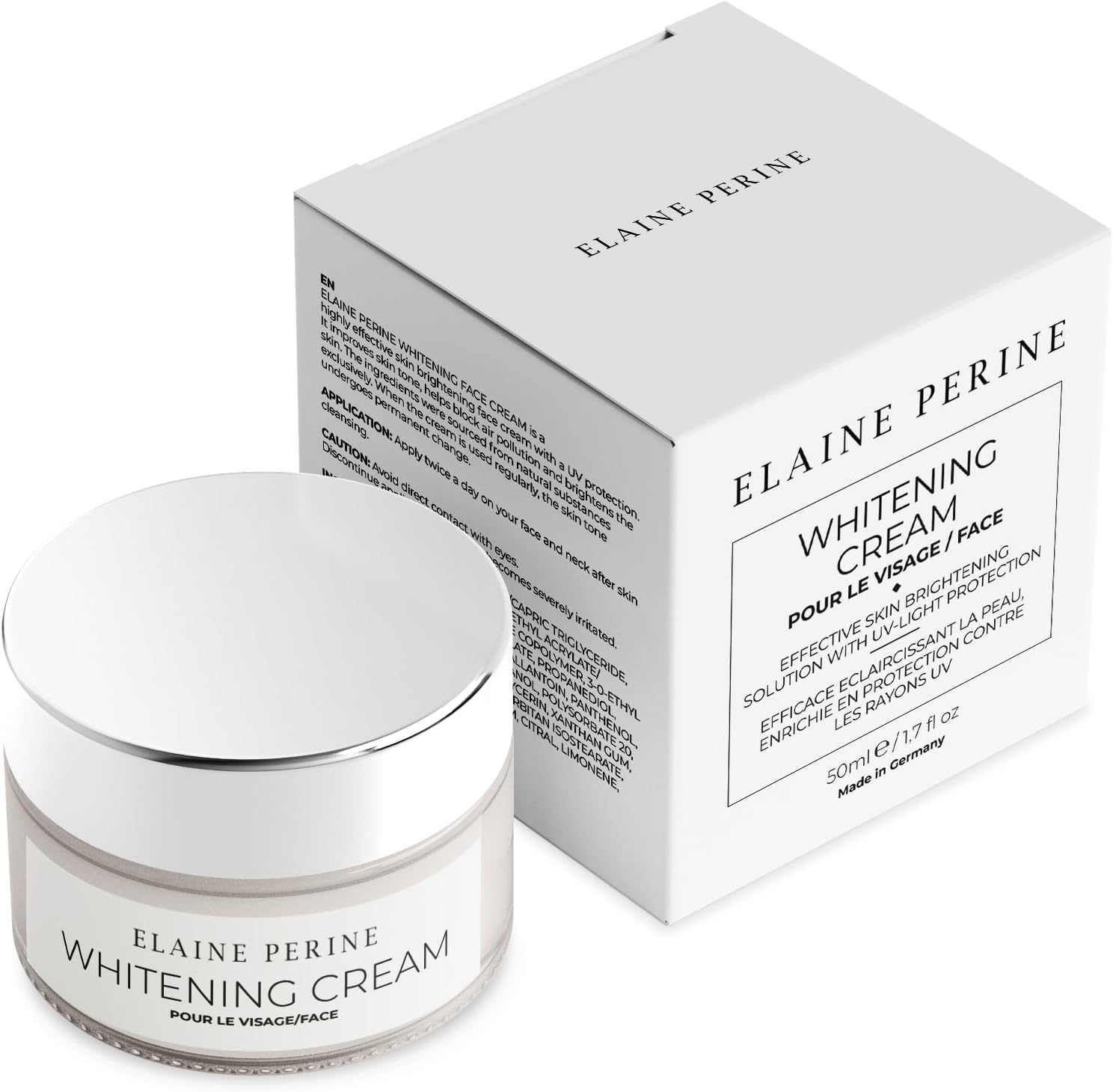 Whitening Cream Face - for a blemish-free skin 50ml - by Elaine Perine Made in Germany