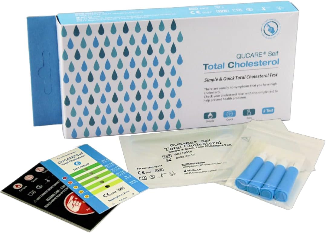 Total Cholesterol Test Quick and Simple | Qucare® | 2 Tests