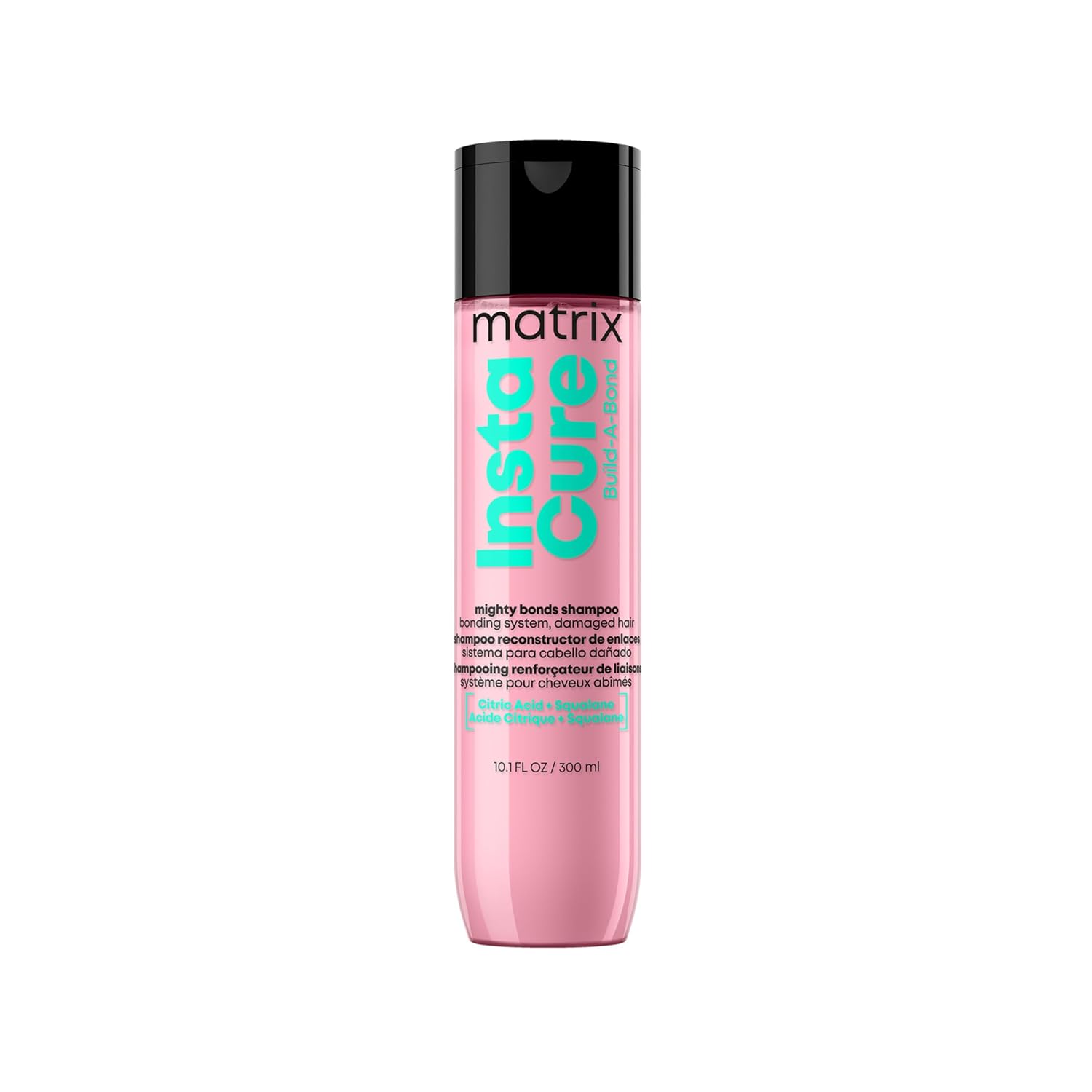MATRIX Instacure Build-A-Bond Mighty Bonds Shampoo - Bond Repair For Very Damaged Hair, Strengthens, Smooths & Softens with Citric Acid & Squalane, Vegan, Sulfate-Free, Paraben-Free