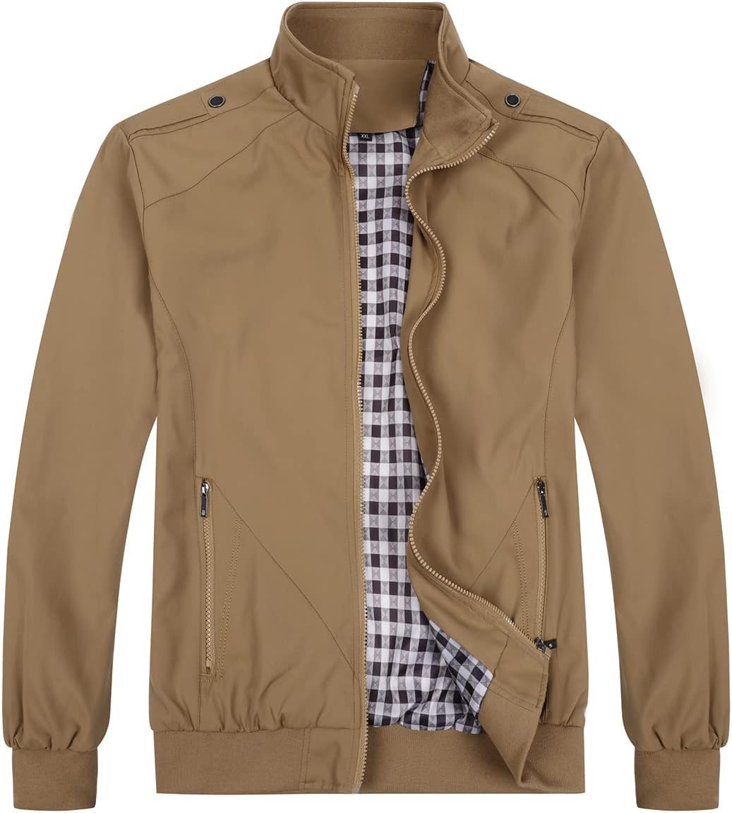 Allthemen Mens Summer Bomber Jackets Baseball Lightweight Coat Windbreaker Sports Jacket