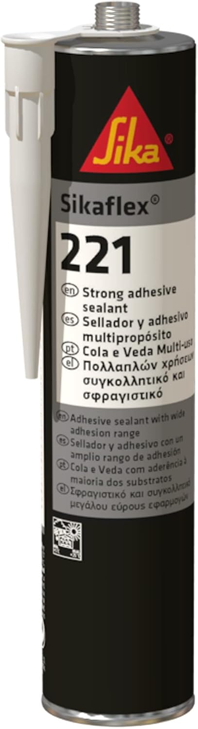 Sika – Sikaflex – 221 Strong Adhesive Sealant – Multi-Purpose Application – Sandable/Paintable – Black – 300ml
