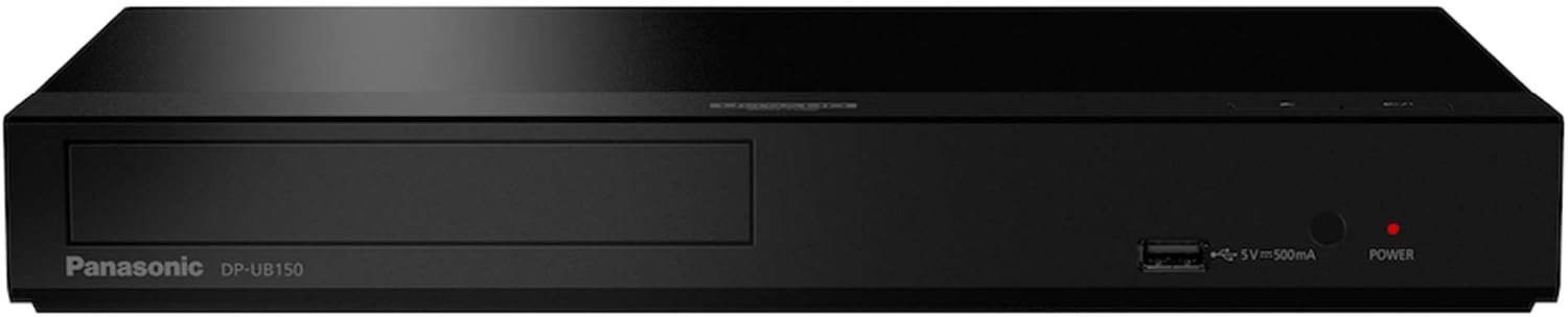 Panasonic DP-UB150EB-K 4K Blu-Ray DVD Player for TV, Ultra HD, HDR10+, Hi Res Audio, Dolby Atmos, Compact Design, Black
