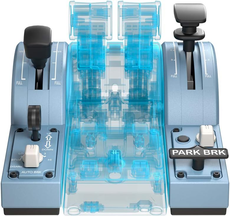 Thrustmaster TCA Quadrant Add-On Airbus Edition - Realistic Flap, Spoiler, and Brake Controls for PC