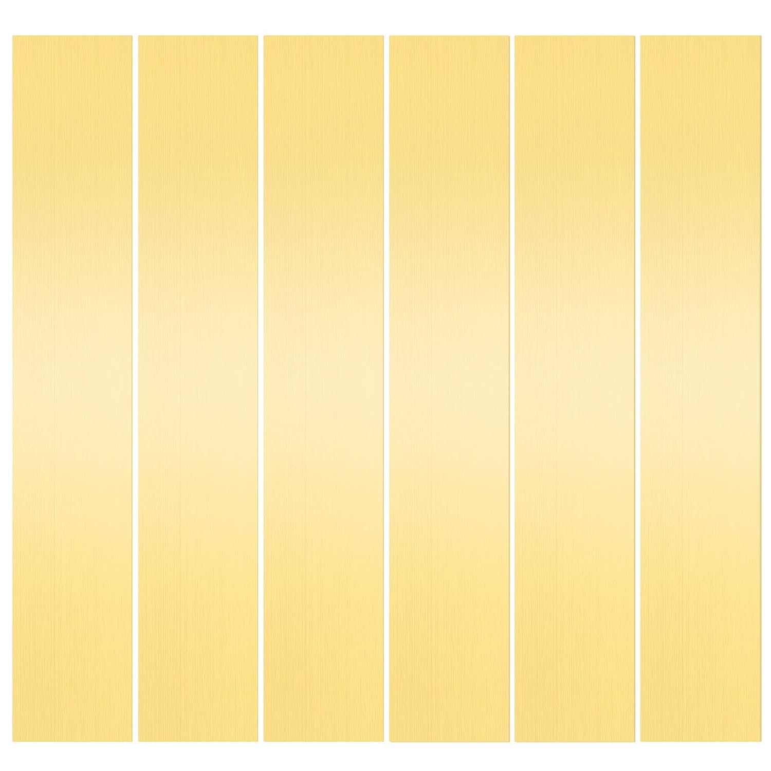 M METERXITY 1-Set Brass Shim Strip, Metal Sheet Stock Assortment 6" Length x 1" Width, 0.002", 0.004", 0.006", 0.008", 0.012", 0.016" Thickness Brass Sheet for DIY Craft Making Flat Bar