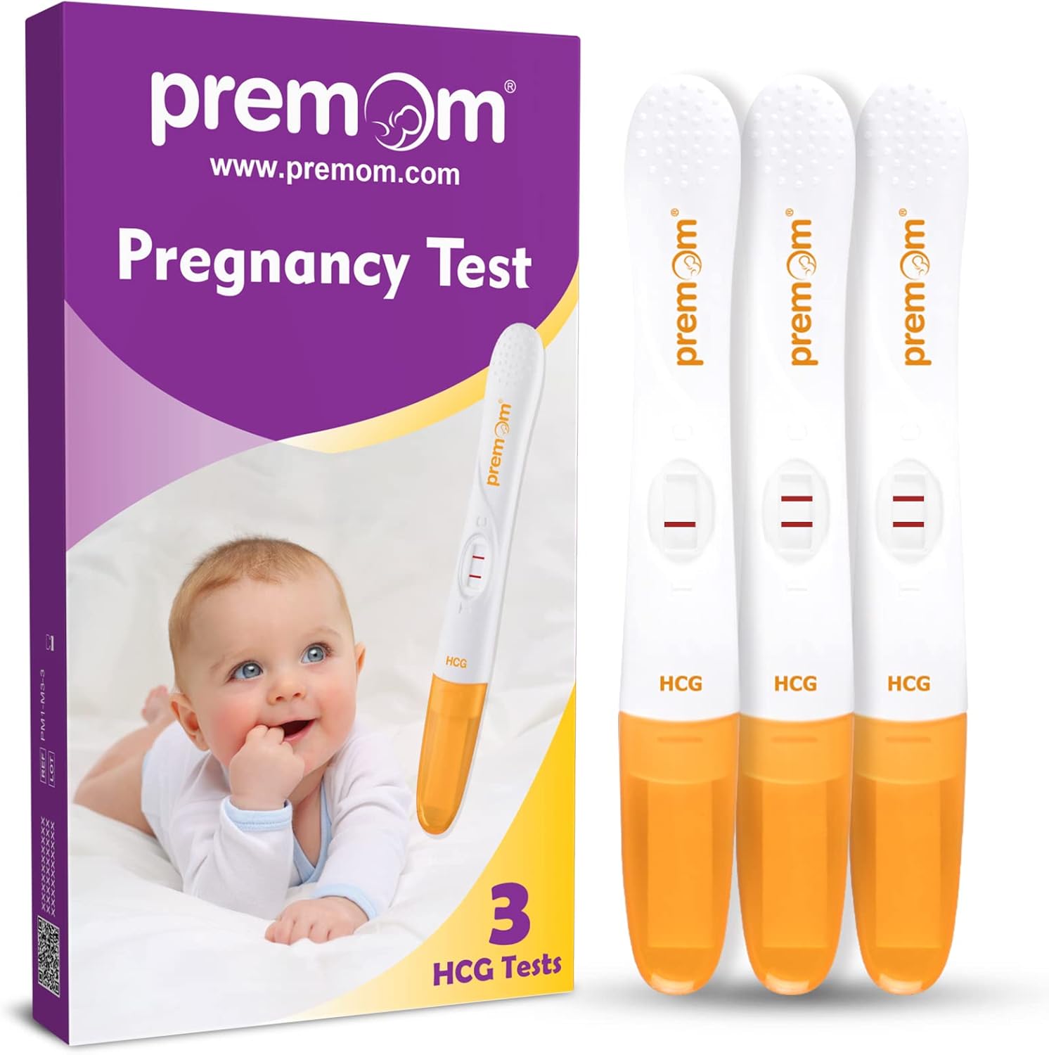 Premom Pregnancy Test Midstream: Early HCG Detection Sticks (3HCG)