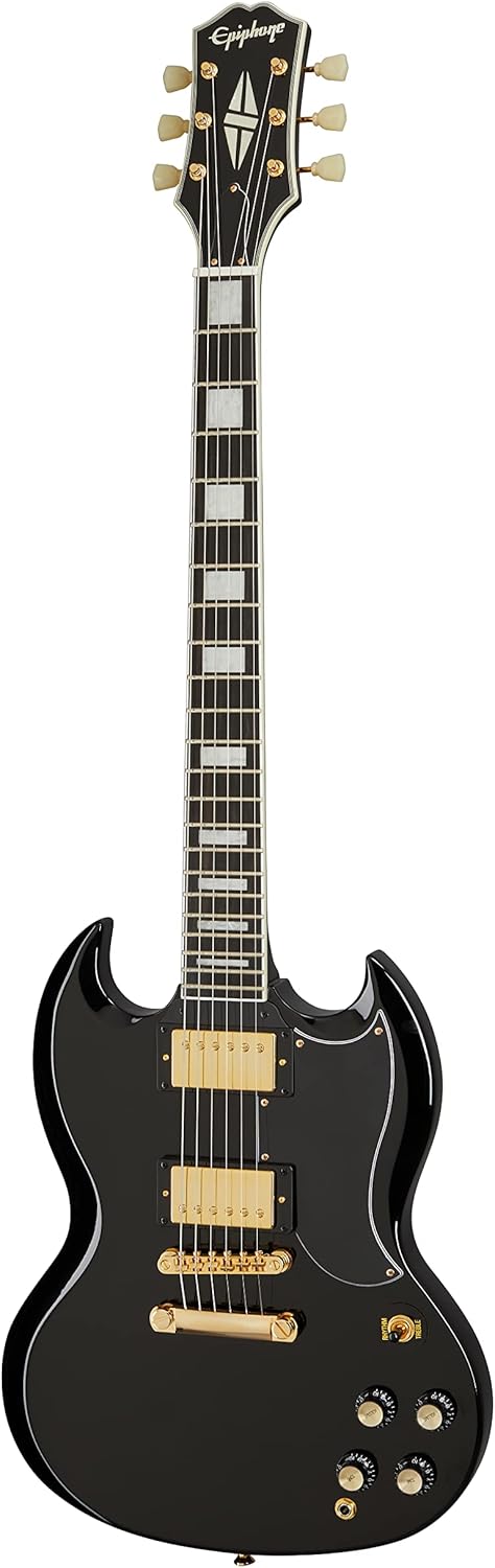 Epiphone SG Custom Electric Guitar Ebony Gold Hardware