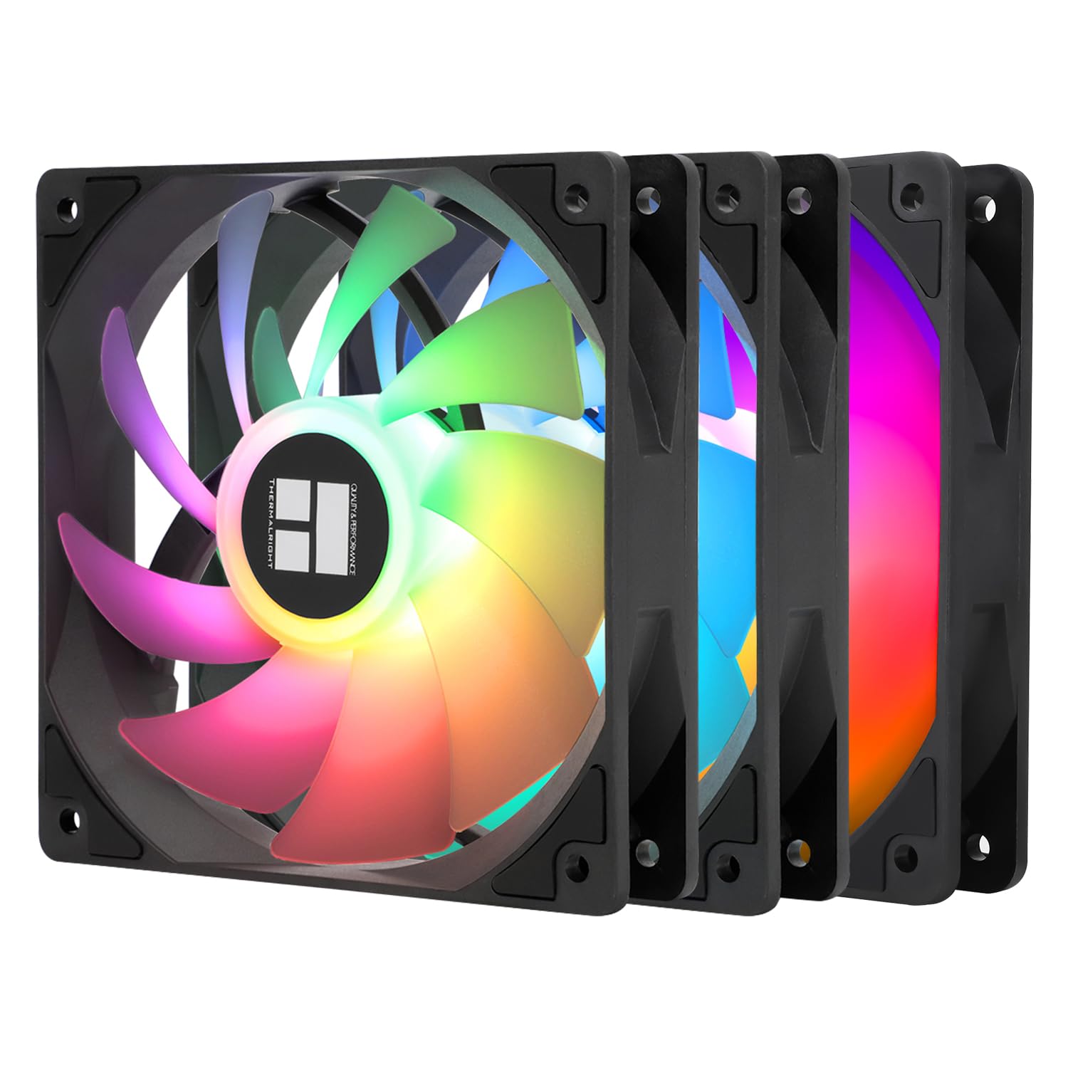 Thermalright TL-C12C-S X3 CPU Fan,120mm 4pin PWM Silent Computer Case Cooler Fan, with S-FDB Bearing Included, up to 1500RPM PC Cooling,ARGB(3 Quantities)
