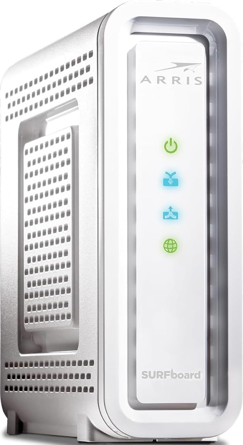 ARRIS (SB6190) - Cable Modem - DOCSIS 3.0 32x8 Gigabit Modem, [Check with your provider for compatibility]1 Gbps Port, 800 Mbps Max Speed, 2 Year Warranty - White