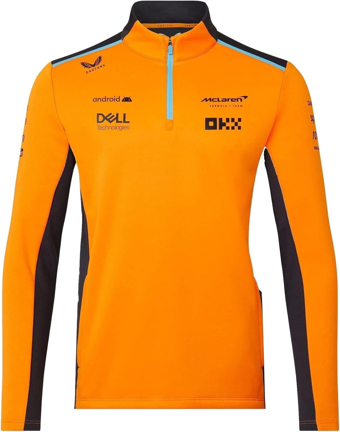 McLaren Formula One Team - Official 2023 Formula 1 Merchandise - Replica Team Quarter 1/4 Zip Top Midlayer - Papaya/Phantom - Men's (XXL)