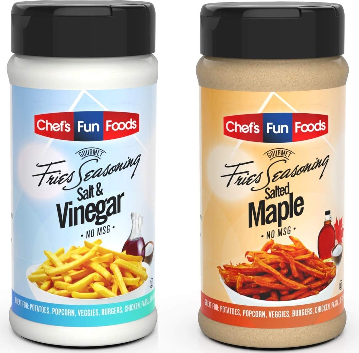 Chef's Fun Foods - Gourmet Fries Seasoning & Rub Mix | Kosher Food for Restaurants and Home Cooks | No MSG or Fillers | Great for Fried Foods, BBQ, Chicken Wings & More… (Combo)