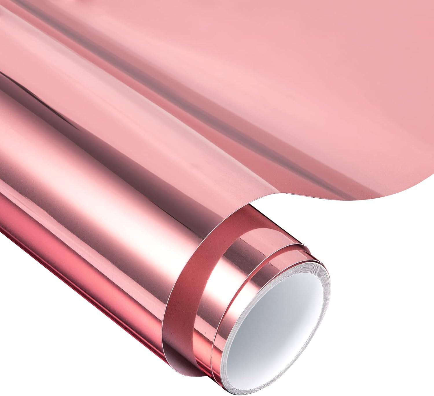 VINYL FROG Chrome Mirror Rose Gold Craft Vinyl – Glossy Adhesive Permanent Rolls 30.5x155cm – Works with All Cutters