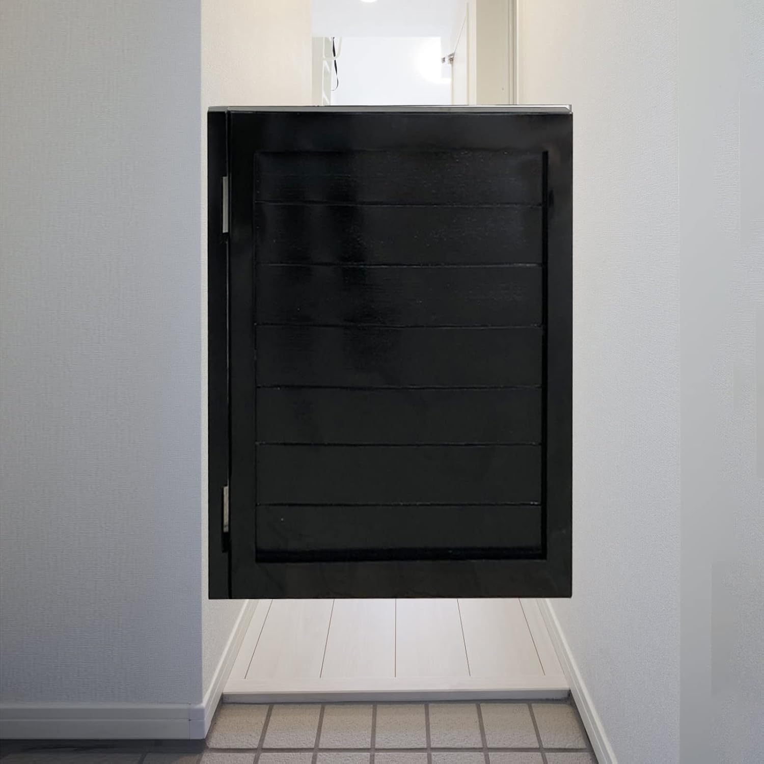 Extra Wide Swinging Cafe Door Single, Home Decor Wooden Black Saloon Doors Swing, Hallway Kitchen Doorway Bar