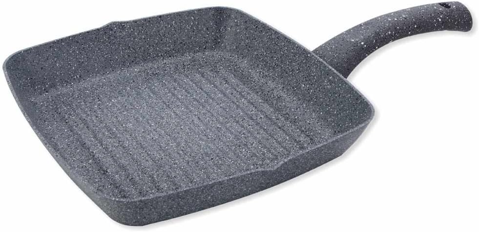 Wonderchef Granite Non Stick Induction pan, Size 24cm for Grilling Vegetables and Meats, Aluminium