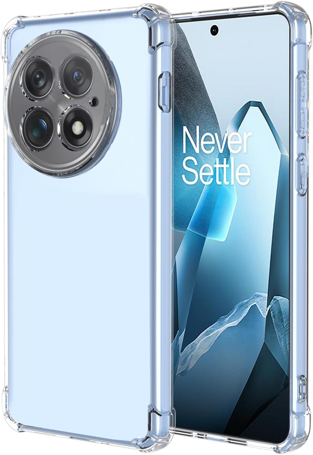 for OnePlus 13 Case Unisex Shockproof Flexible TPU Slim Fit Transparent Protective Phone Crystal Clear Cover-Clear (Clear)