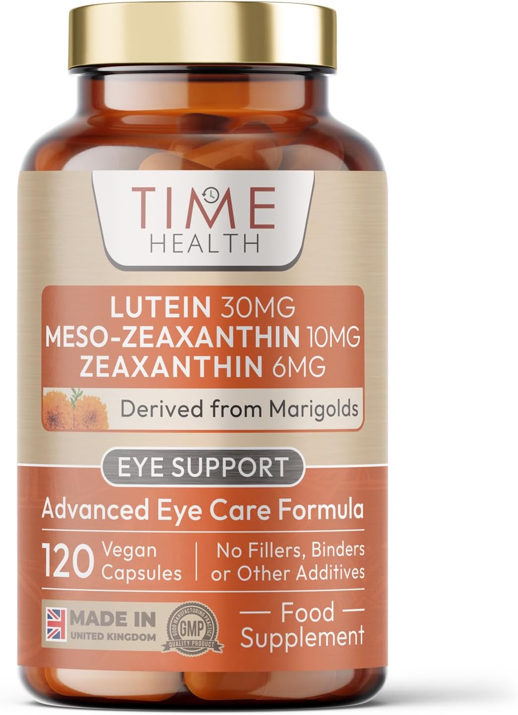 Micro-encapsulated Formula - Lutein 30mg - Meso-zeaxanthin 10mg - Zeaxanthin 6mg - 100% Pure, Natural & Highly Bioavailable - 4 Month Supply - UK Manufactured - Zero Additives - (120 Capsule Pouch)