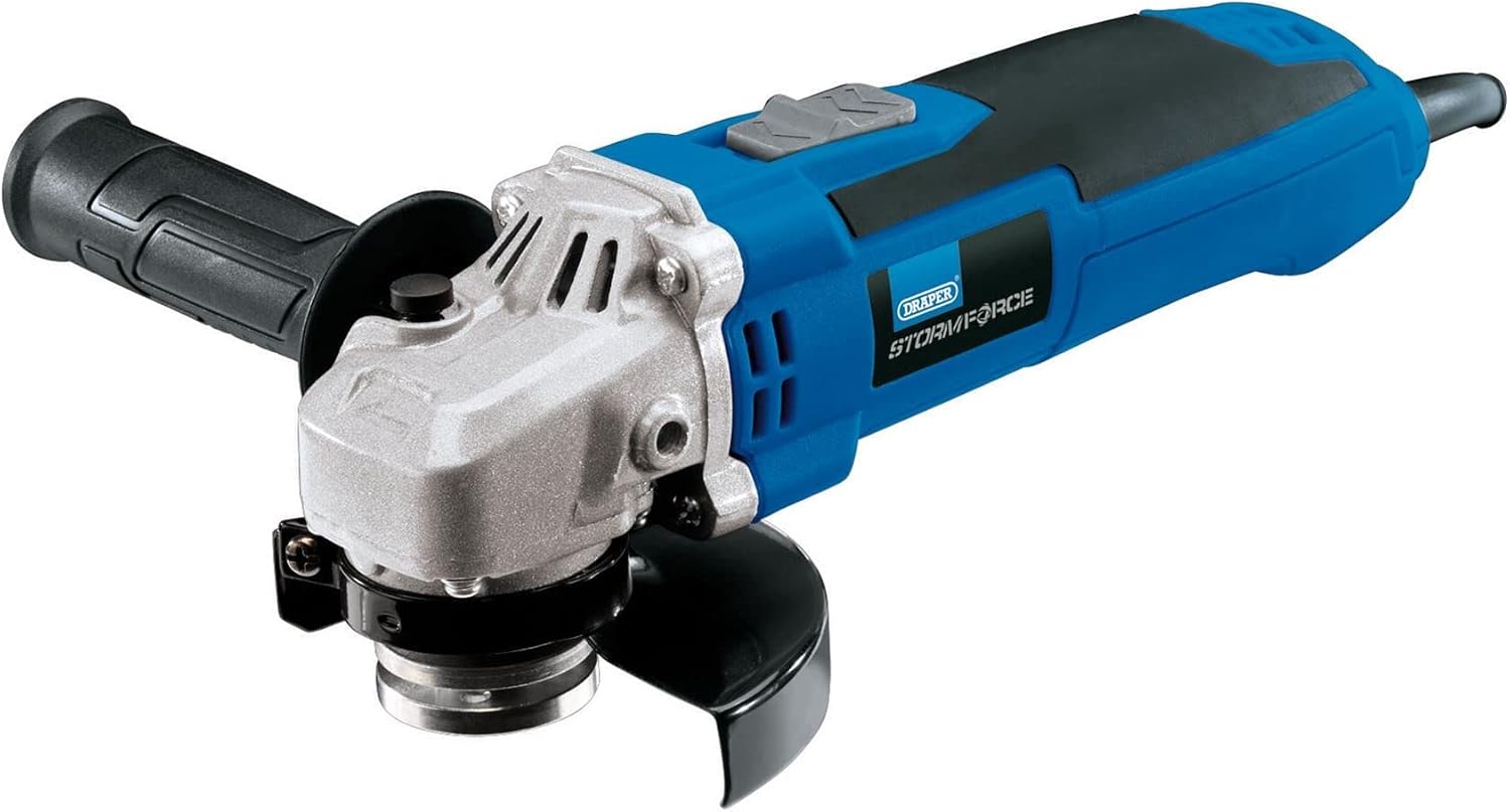 Draper Draper Storm Force 650W Angle Grinder | 115mm Grinding Diameter | 11000r/min Motor | 22.2mm Bore | M14 Spindle Thread | 2m Cable | 56457