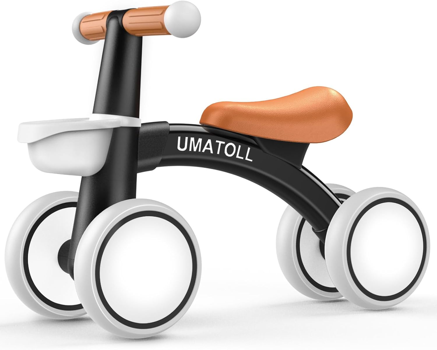 Umatoll Baby Balance Bike for 1 Year Old Boys Girls, 12-24 Months Toddler Balance Bike with Removable Basket, Adjustable Seat, 4 Wheels Infant Bike, First Birthday Gift