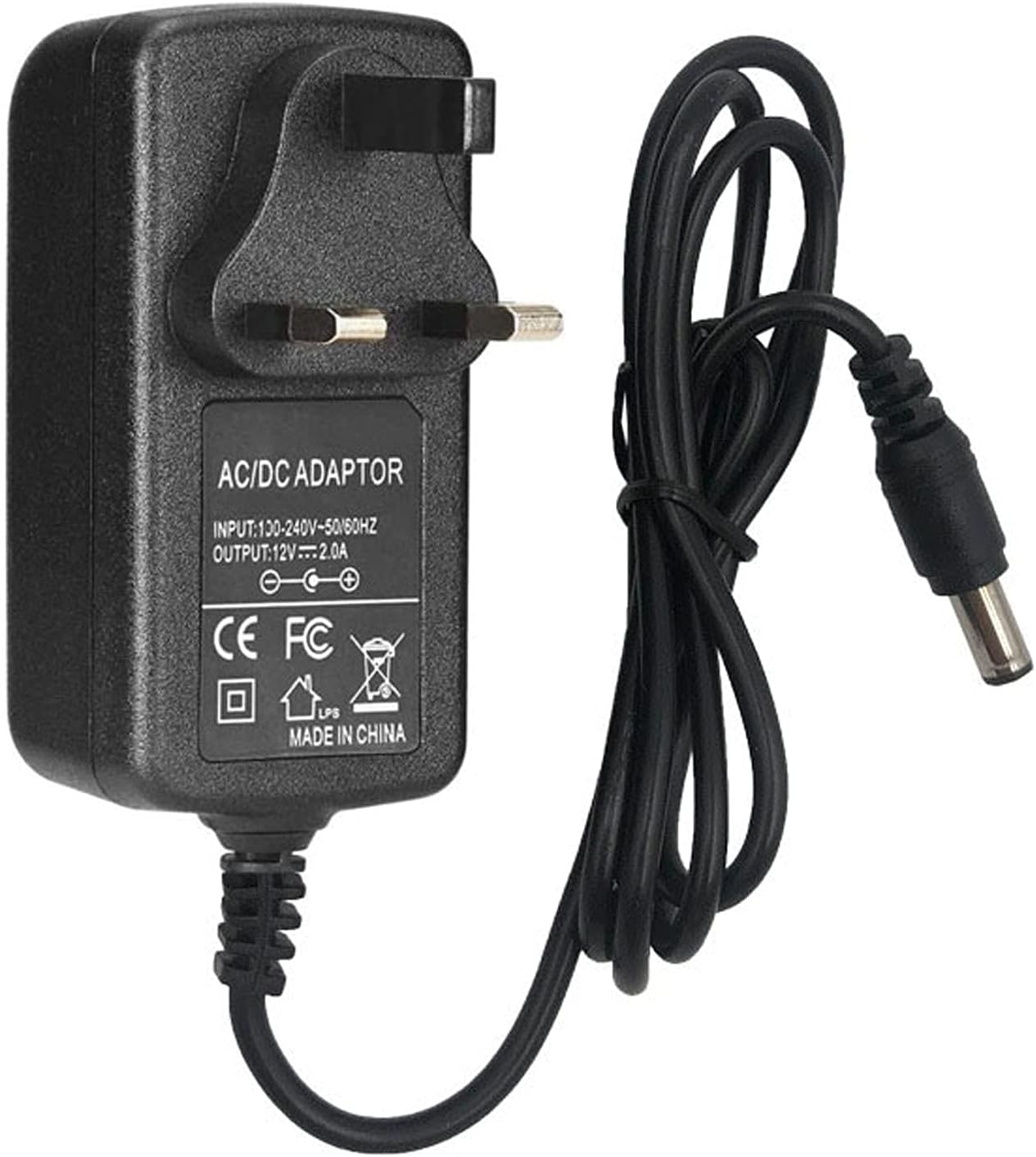 12V 2A DC Power Adapter, Converter Adapter Driver AC 100-240V Supply to DC 12V, AC to DC Converter Adapter Transformer for CCTV Camera, USB 3.0 HUB, LED Lights