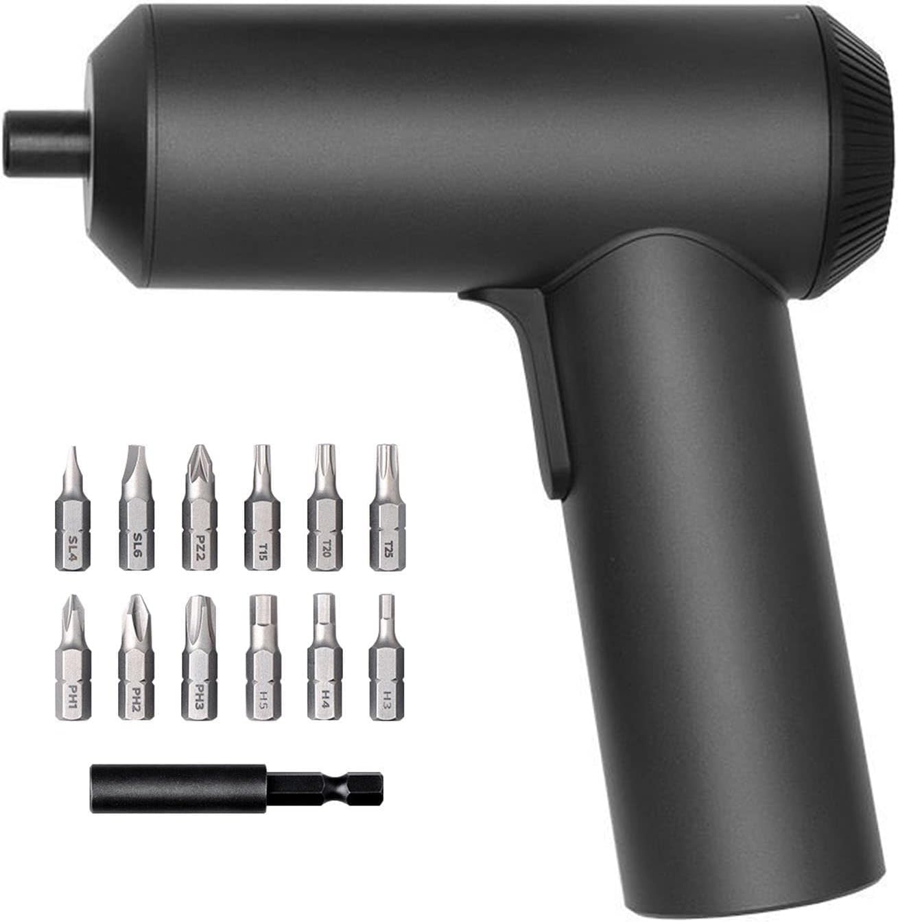 Xiaomi Mi Cordless Screwdriver 3.6V, 2000mAh Rechargable Battery. Patented One-piece body with USB-C charging port. High 5-N.m Torque Cordless Portable Screwdriver with 12 pieces of S2 Steel Bits