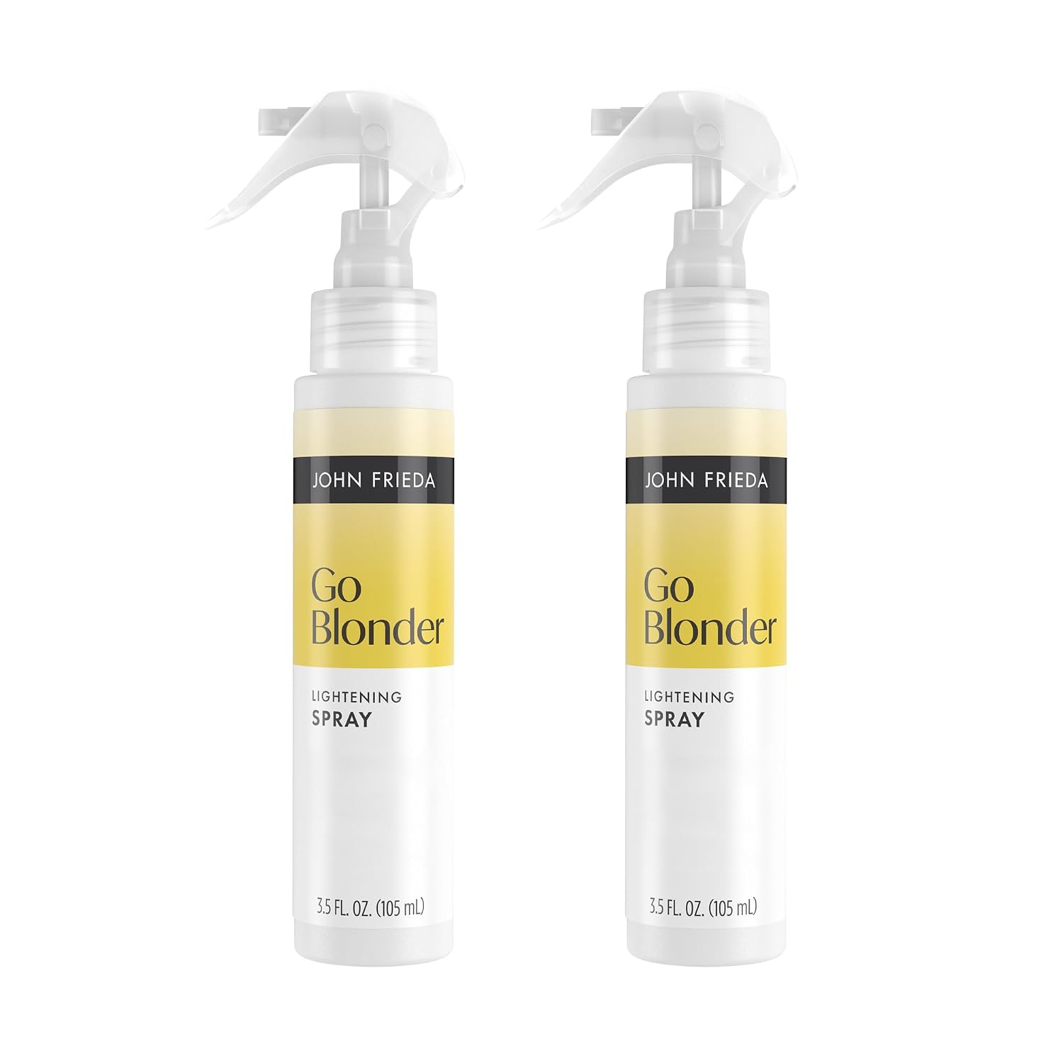 John Frieda Go Blonder Gradual Hair Lightening Spray, 3.5 fl oz, Pack of 2 | Bleach-free Blonde Hair Lightener, Citrus & Chamomile BlondMend Technology, Gradual Sun-kissed Results