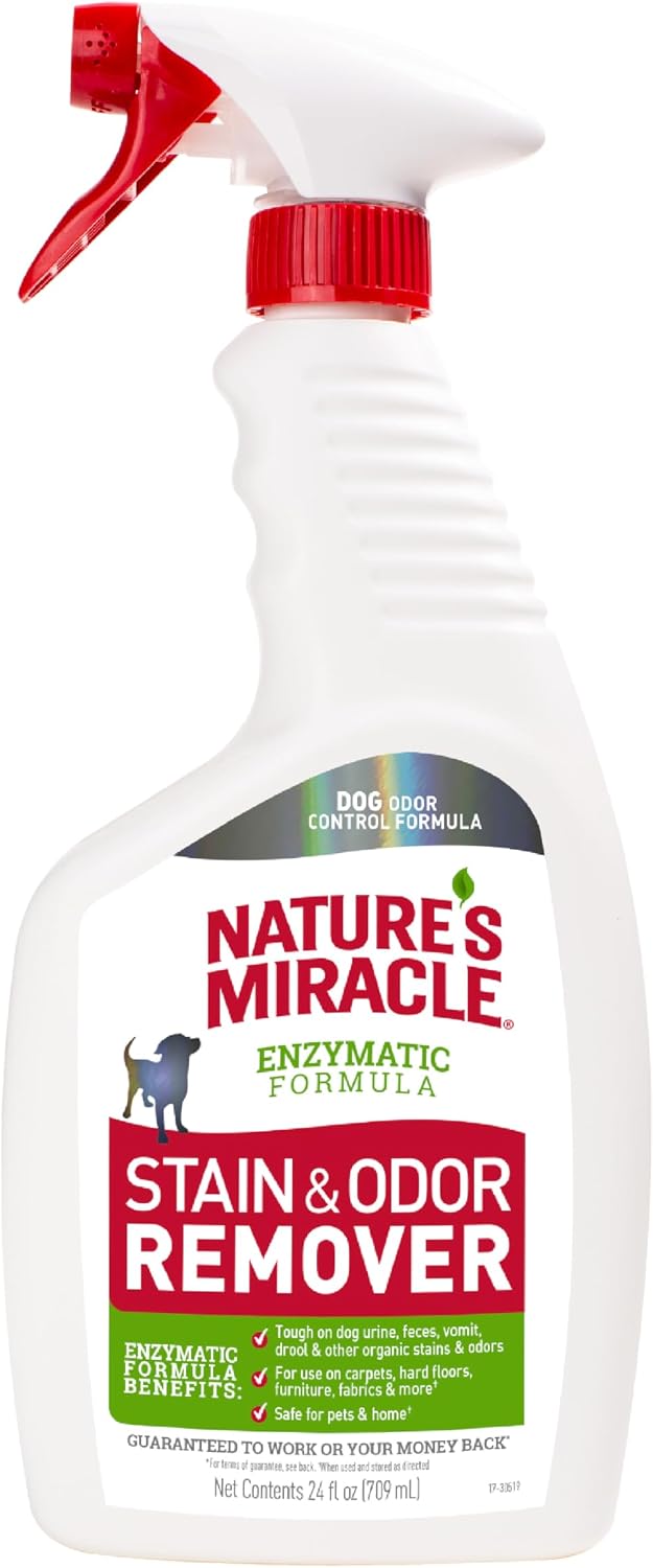 Nature’s Miracle Dog Stain & Odor Remover, Enzymatic Cleaner, 24 oz