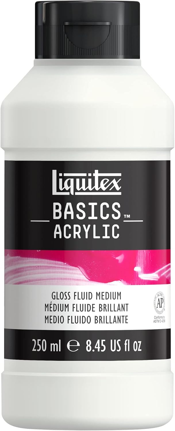 Liquitex Basics Acrylic Additive, Gloss Fluid Medium, 250 ml Tube