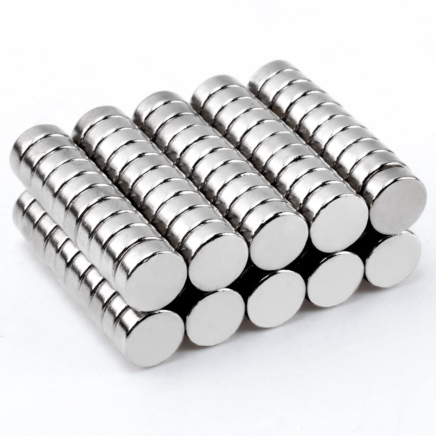 MIN CI 100 Pcs Super Strong Neodymium Disc Magnets, 8 x 3mm Small Magnets Heavy Duty, Mini Round Rare Earth Magnets, for Locker Industrial Dry Erase Board Whiteboard Fridge Crafts