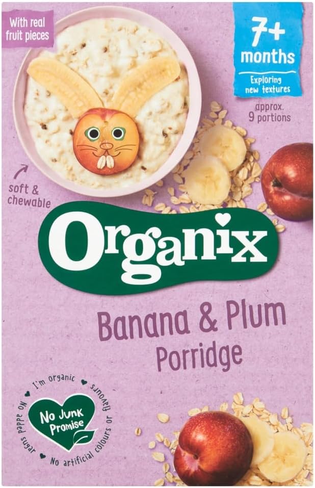 Organix Organic Banana and Plum Porridge, 200g