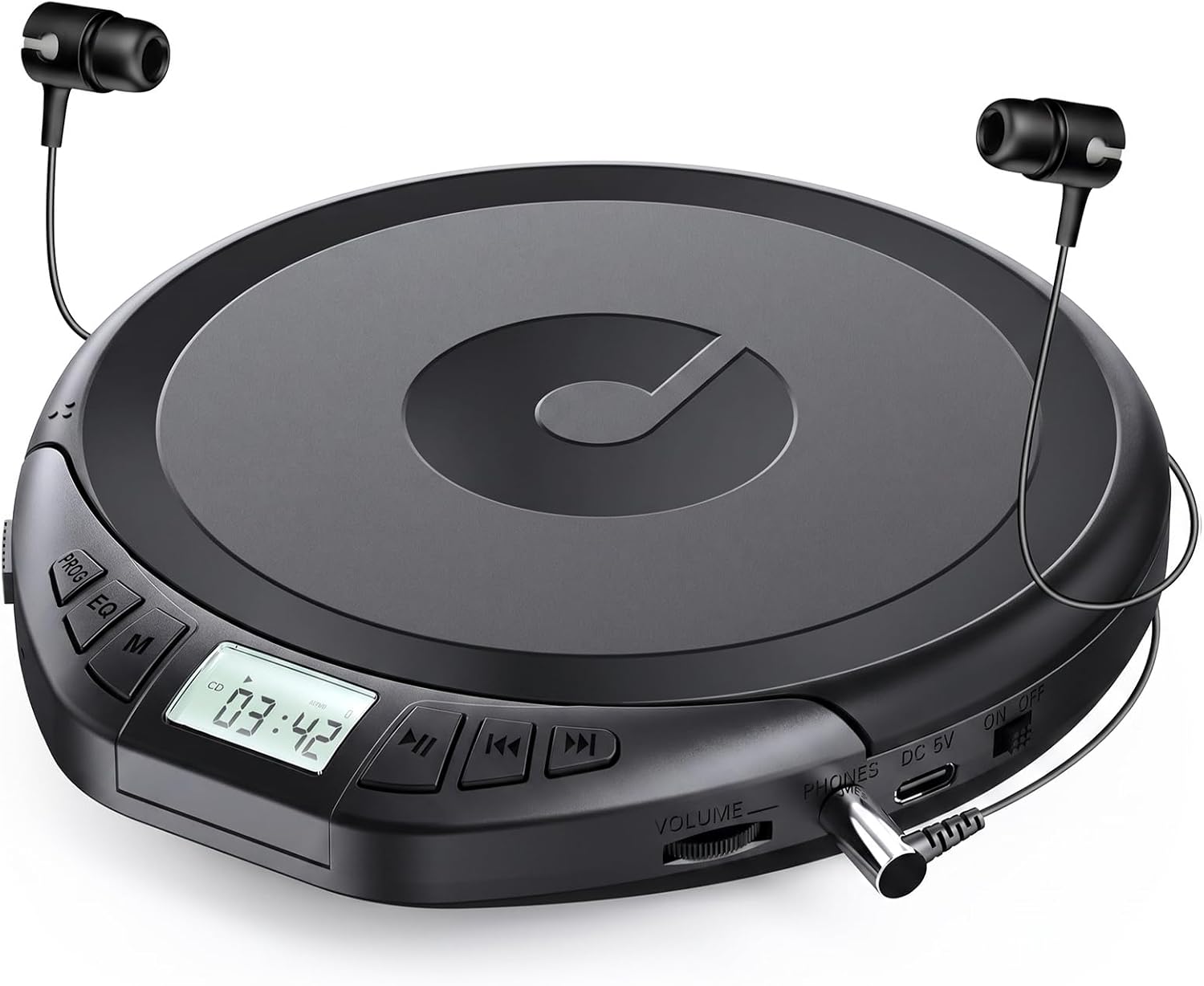 Gueray Portable CD Player with Earphones CD Player for Car