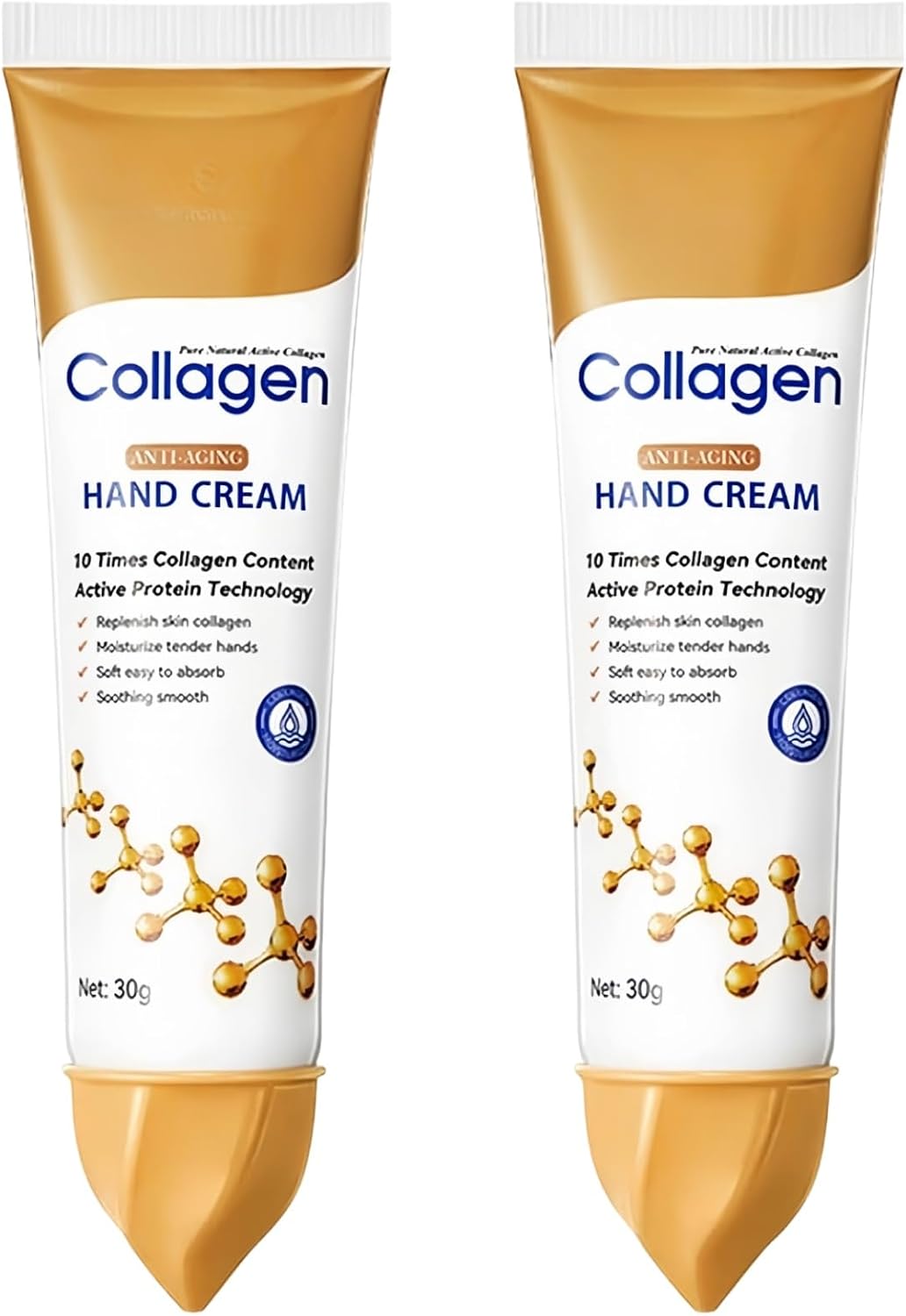 2PCS Anti-Aging Hand Cream with Collagen - Intensive Cracked Hands Repair Cream for Women, Deep Hydration & Rejuvenating Skincare Set (White, Mini)