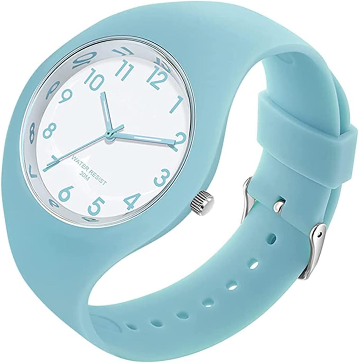 Women's Watch with Silicone Band Big Face Waterproof Sport Ladies Wrist Watch Fashion Casual Simple Quartz Analog Watches for Women Girls