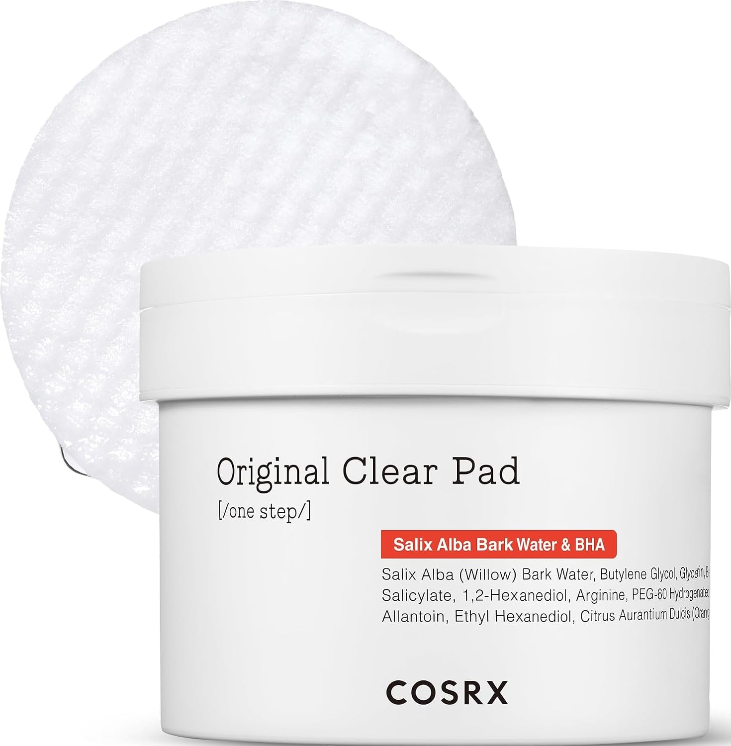 COSRX BHA Toner Pads, 70 Sheets, Exfoliating Pads for Dead Skin & Blackheads, Minimize Pores, Prevent Breakouts, Improve Skin Texture, Korean Skin Care