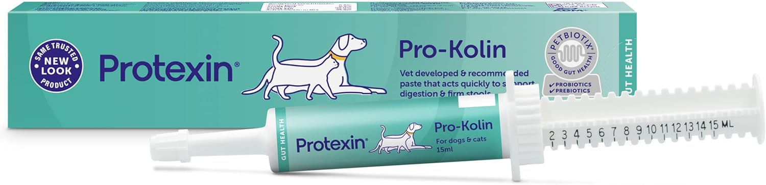 Protexin - Pro-Kolin for dogs and cats - Probiotic paste to support the gut 15ml + Syringe