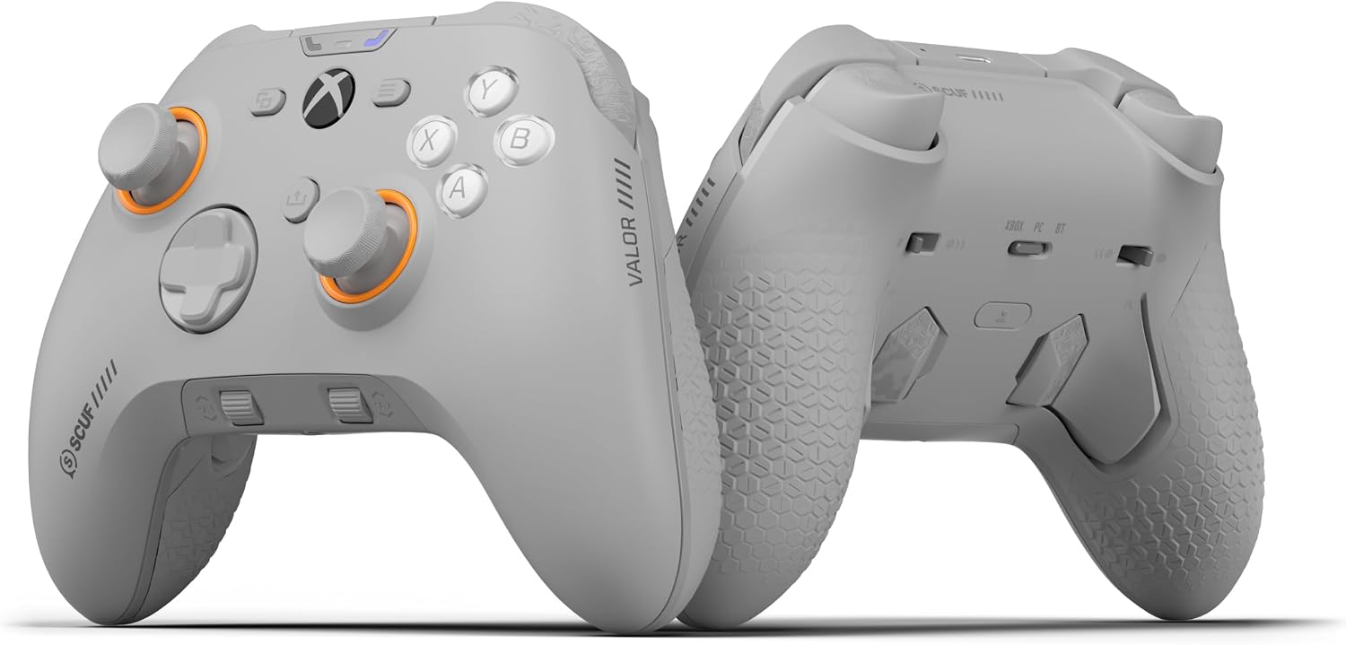 SCUF VALOR PRO Wireless Performance Xbox Controller – Customisable Back Paddles, Instant Triggers, Anti-Drift TMR Thumbsticks, Audio Controls, Xbox Series X|S, Xbox One, Windows PC – Light Grey