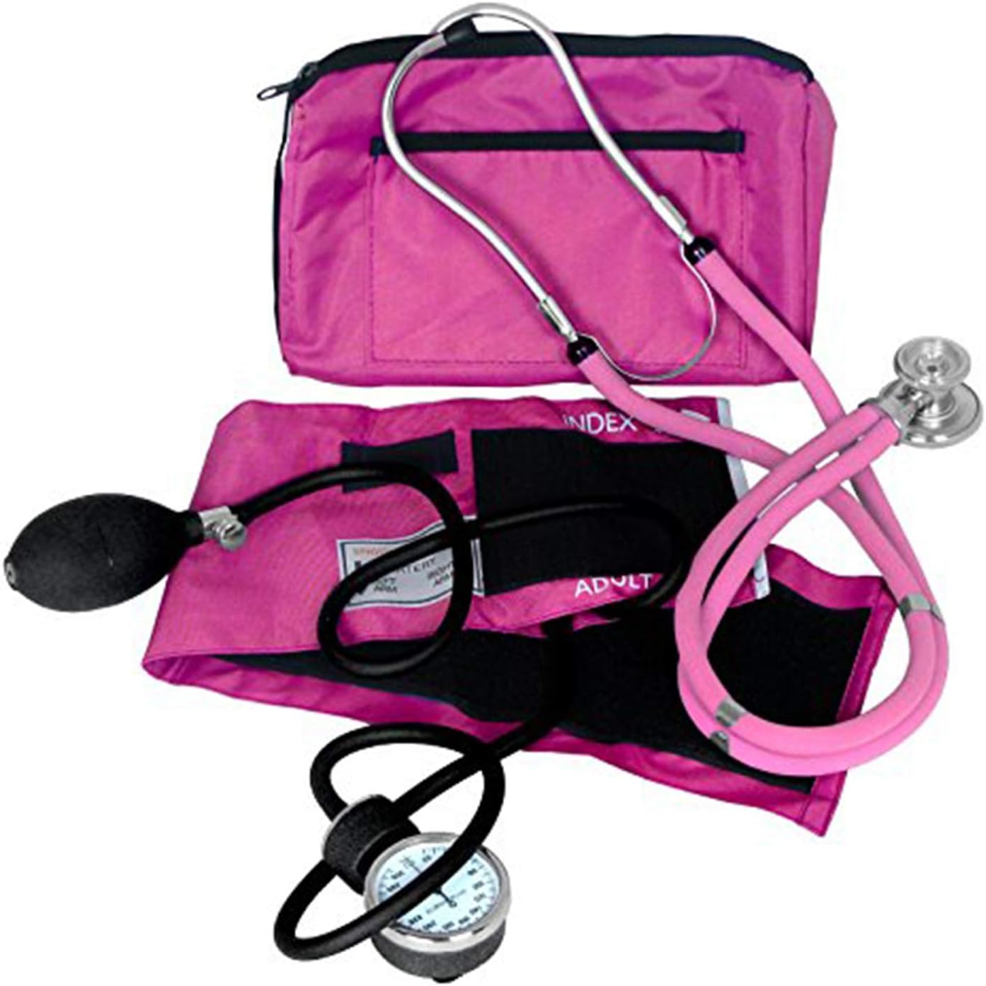 Dixie EMS Blood Pressure and Sprague Stethoscope Kit - Pink