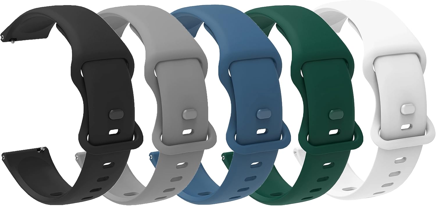 Compatible for ESFOE ST19 Military Smart Watch Band, Lamshaw 22mm Quick Release Classic Watch Bands Soft Silicone Bands Bracelet Sports Strap Compatible with LIGE ST19, ESFOE ST19, FOXBOX ST19, FEELNEVER ST19 1.43" AMOLED Military Smart Watch