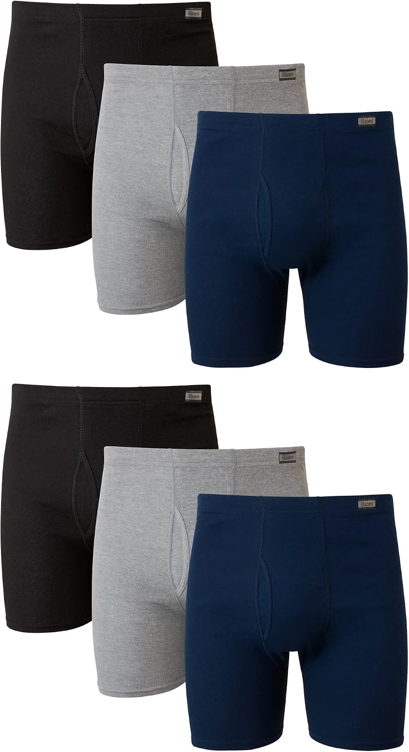 Hanes Men's Tagless Boxer with ComfortFlex Waistband Brief